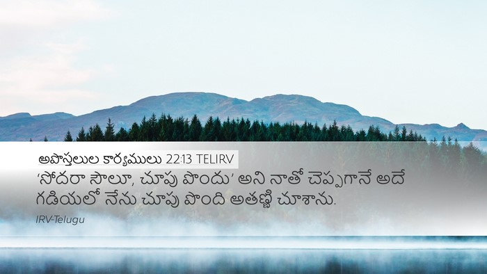 అపొస్తలుల కార్యములు 22:13 TELIRV Bible Verse Image
