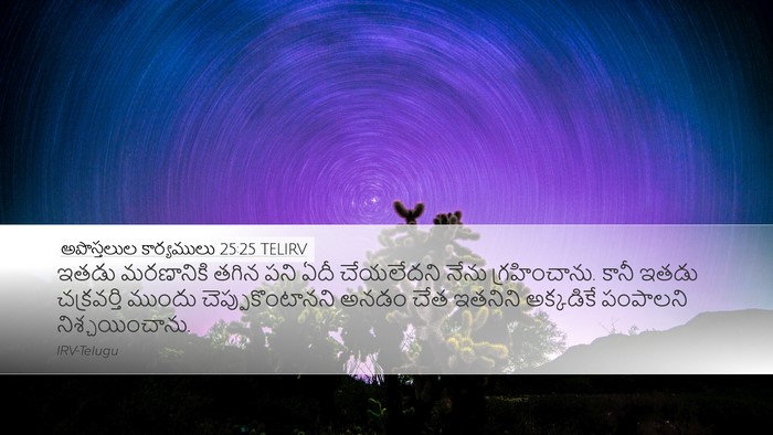 అపొస్తలుల కార్యములు 25:25 TELIRV Bible Verse Image