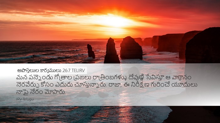 అపొస్తలుల కార్యములు 26:7 TELIRV Bible Verse Image