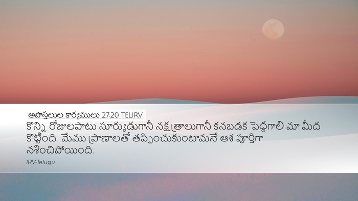 అపొస్తలుల కార్యములు 27:20 TELIRV Bible Verse Image