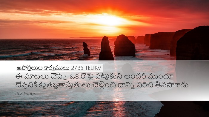 అపొస్తలుల కార్యములు 27:35 TELIRV Bible Verse Image