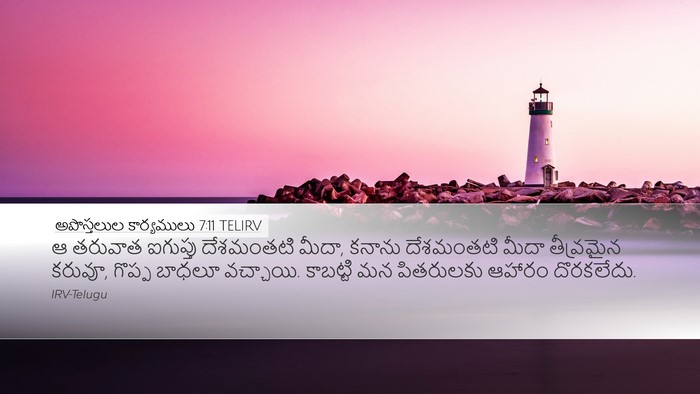 అపొస్తలుల కార్యములు 7:11 TELIRV Bible Verse Image