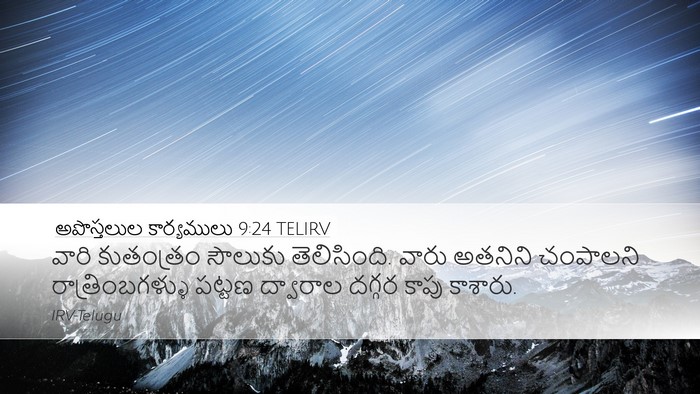 అపొస్తలుల కార్యములు 9:24 TELIRV Bible Verse Image