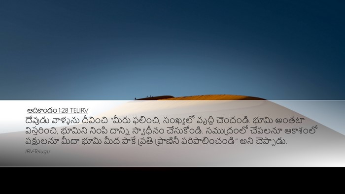 ఆదికాండం 1:28 TELIRV Bible Verse Image