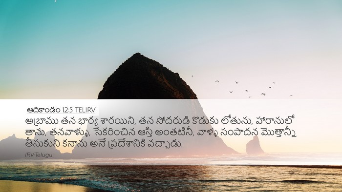 ఆదికాండం 12:5 TELIRV Bible Verse Image