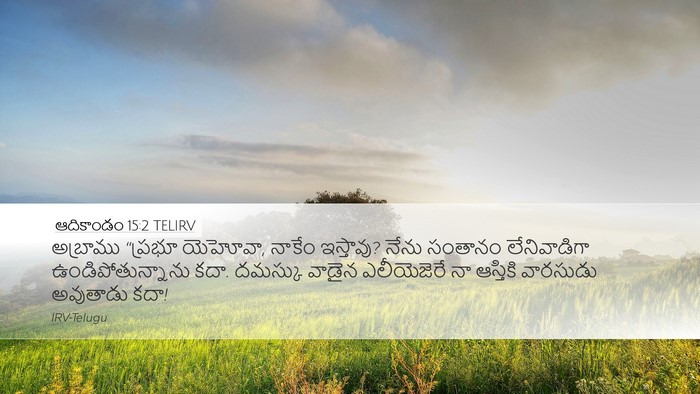ఆదికాండం 15:2 TELIRV Bible Verse Image