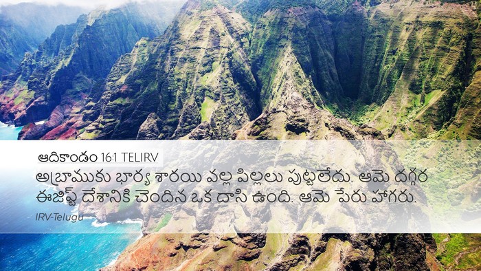 ఆదికాండం 16:1 TELIRV Desktop Wallpaper - అబ్రాముకు భార్య - Desktop Bible Verse Wallpaper