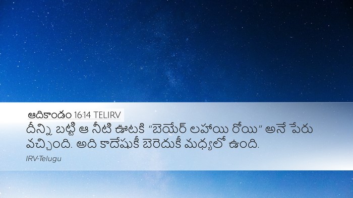 ఆదికాండం 16:14 TELIRV Bible Verse Image