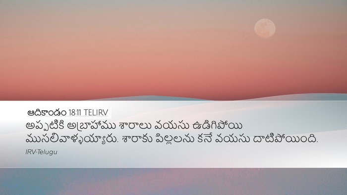 ఆదికాండం 18:11 TELIRV Bible Verse Image