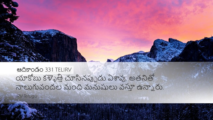 ఆదికాండం 33:1 TELIRV Desktop Wallpaper - యాకోబు కళ్ళెత్తి - Desktop Bible Verse Wallpaper
