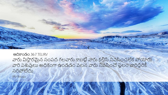 ఆదికాండం 36:7 TELIRV Bible Verse Image