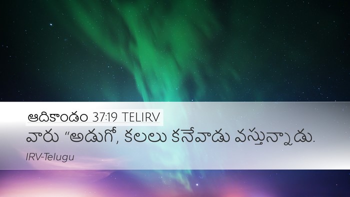 ఆదికాండం 37:19 TELIRV Bible Verse Image