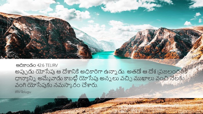 ఆదికాండం 42:6 TELIRV Bible Verse Image