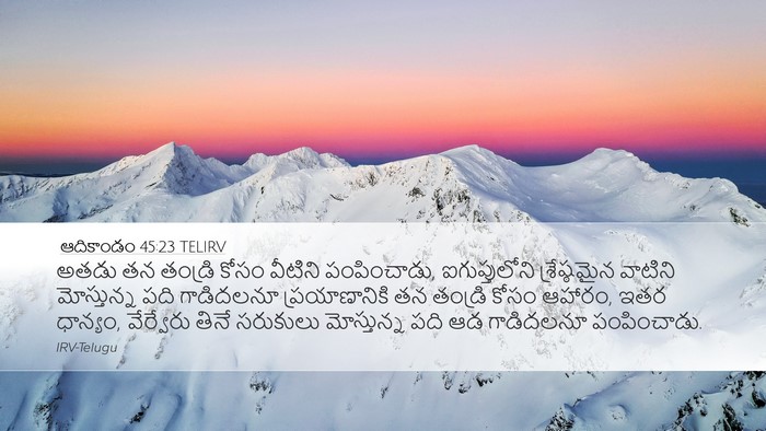 ఆదికాండం 45:23 TELIRV Bible Verse Image