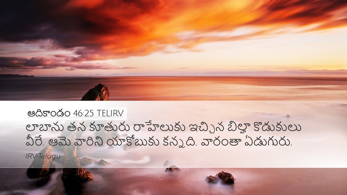 ఆదికాండం 46:25 TELIRV Desktop Wallpaper - లాబాను తన కూతురు - Desktop Bible Verse Wallpaper