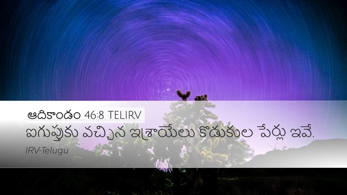 ఆదికాండం 46:8 TELIRV Bible Verse Image