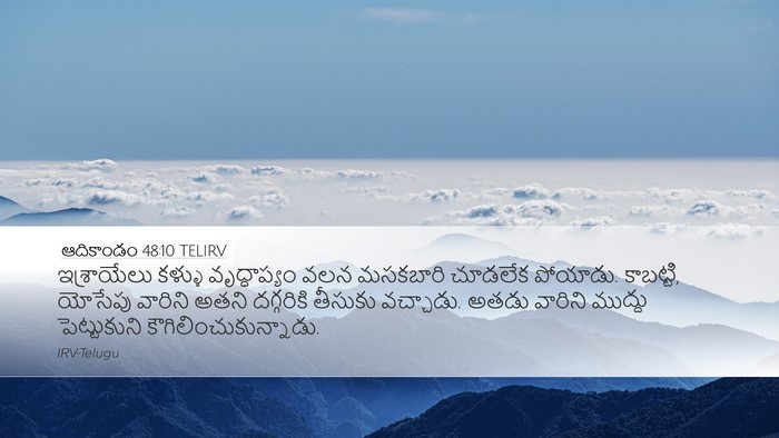 ఆదికాండం 48:10 TELIRV Bible Verse Image