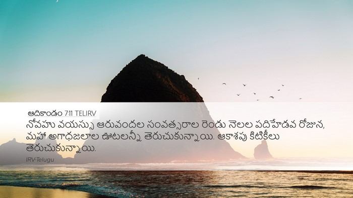 ఆదికాండం 7:11 TELIRV Bible Verse Image