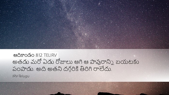 ఆదికాండం 8:12 TELIRV Bible Verse Image