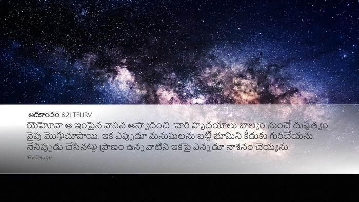ఆదికాండం 8:21 TELIRV Bible Verse Image
