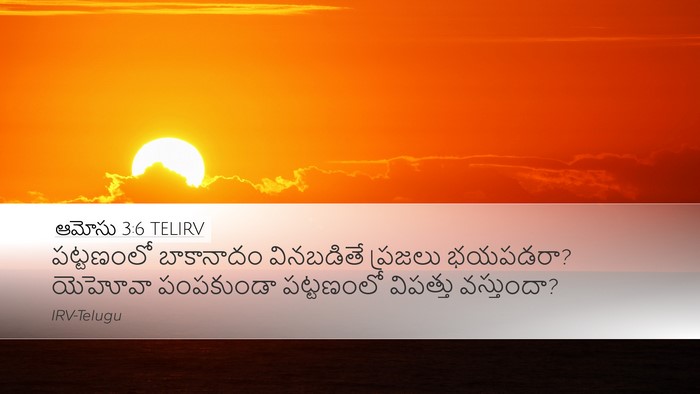 ఆమోసు 3:6 TELIRV Bible Verse Image