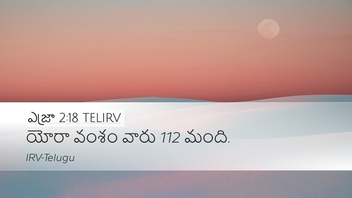 ఎజ్రా 2:18 TELIRV Bible Verse Image