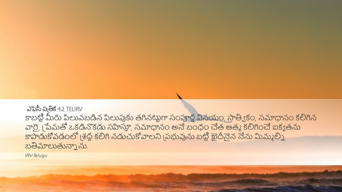 ఎఫెసీ పత్రిక 4:2 TELIRV Bible Verse Image