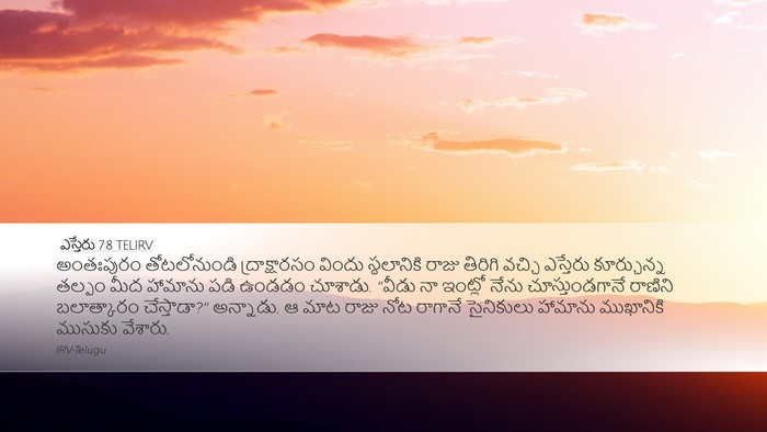 ఎస్తేరు 7:8 TELIRV Bible Verse Image
