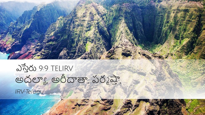 ఎస్తేరు 9:9 TELIRV Desktop Wallpaper - అదల్యా, అరీదాతా, - Desktop Bible Verse Wallpaper