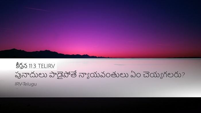 కీర్తన 11:3 TELIRV Desktop Wallpaper - పునాదులు పాడైపోతే - Desktop Bible Verse Wallpaper