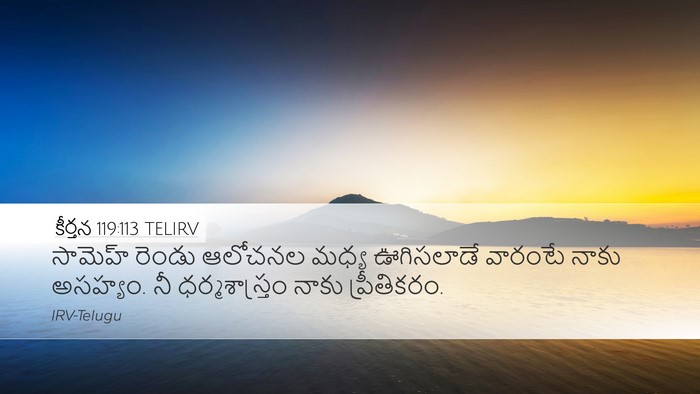కీర్తన 119:113 TELIRV Desktop Wallpaper - సామెహ్‌ రెండు - Desktop Bible Verse Wallpaper