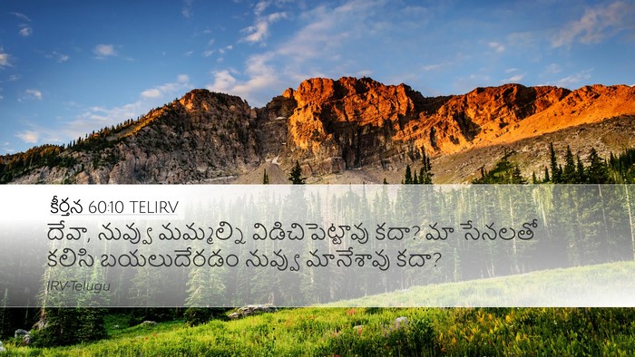 కీర్తన 60:10 TELIRV Desktop Wallpaper - దేవా, నువ్వు - Desktop Bible Verse Wallpaper