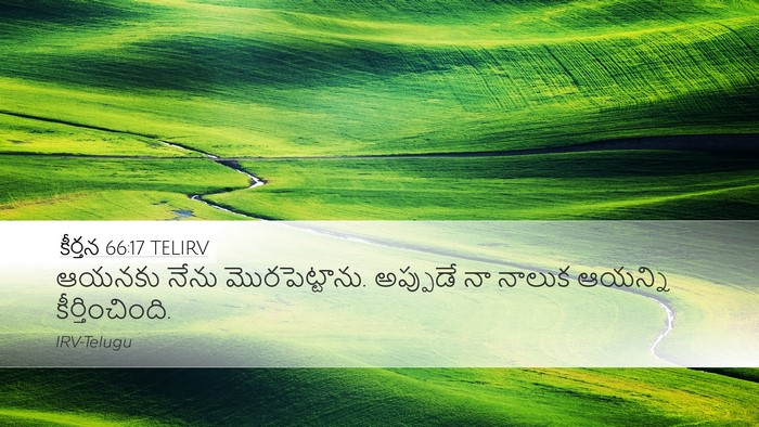 కీర్తన 66:17 TELIRV Desktop Wallpaper - ఆయనకు నేను - Desktop Bible Verse Wallpaper