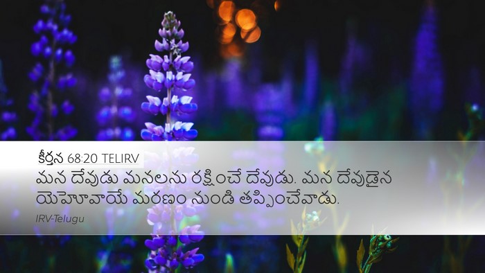 కీర్తన 68:20 TELIRV Desktop Wallpaper - మన దేవుడు మనలను - Desktop Bible Verse Wallpaper