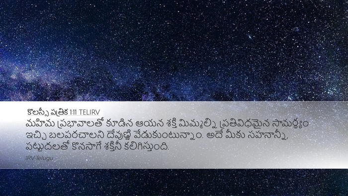 కొలస్సీ పత్రిక 1:11 TELIRV Bible Verse Image