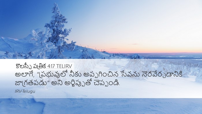 కొలస్సీ పత్రిక 4:17 TELIRV Bible Verse Image