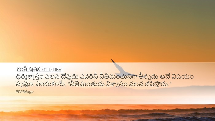 గలతీ పత్రిక 3:11 TELIRV Bible Verse Image