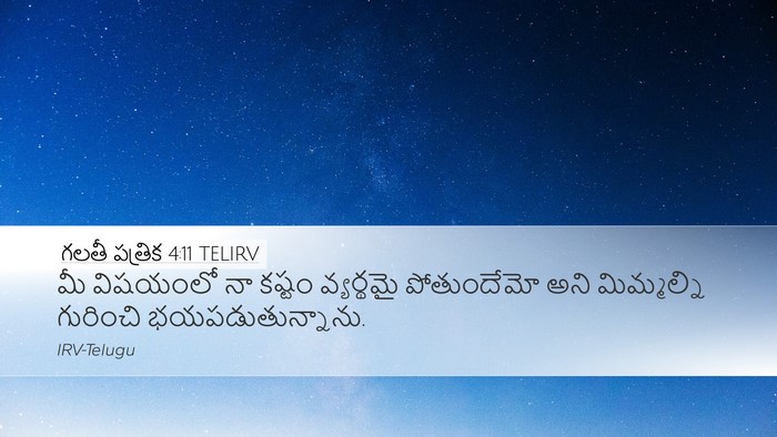గలతీ పత్రిక 4:11 TELIRV Bible Verse Image
