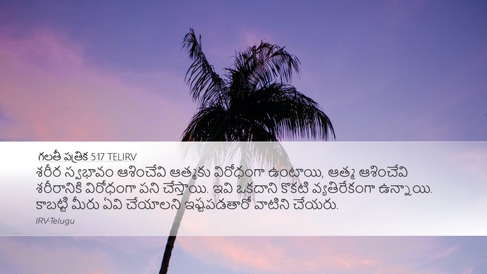 గలతీ పత్రిక 5:17 TELIRV Bible Verse Image