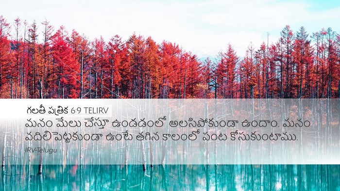 గలతీ పత్రిక 6:9 TELIRV Bible Verse Image