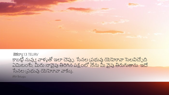 జెకర్యా 1:3 TELIRV Bible Verse Image