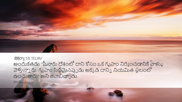 జెకర్యా 5:11 TELIRV Bible Verse Image