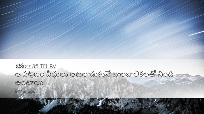 జెకర్యా 8:5 TELIRV Bible Verse Image