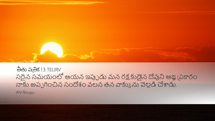 తీతు పత్రిక 1:3 TELIRV Bible Verse Image