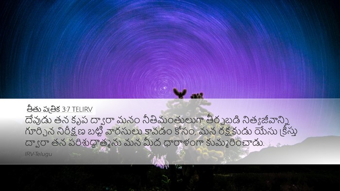 తీతు పత్రిక 3:7 TELIRV Bible Verse Image