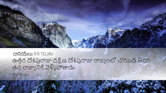 దానియేలు 11:9 TELIRV Desktop Wallpaper - ఉత్తర దేశపురాజు - Desktop Bible Verse Wallpaper