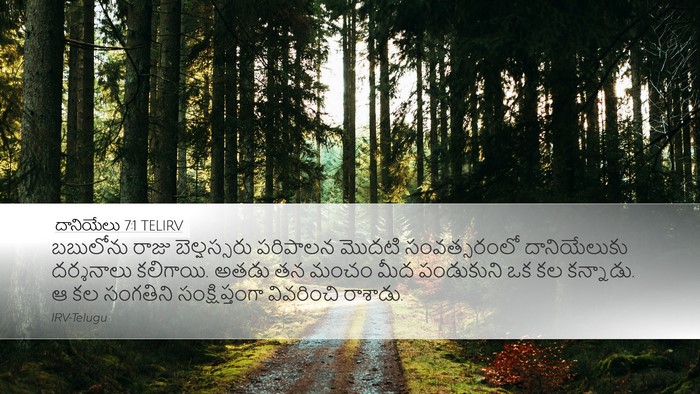 దానియేలు 7:1 TELIRV Desktop Wallpaper - బబులోను రాజు - Desktop Bible Verse Wallpaper