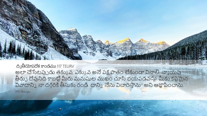 ద్వితీయోపదేశ కాండము 1:17 TELIRV Bible Verse Image