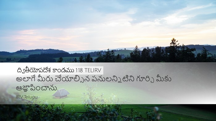 ద్వితీయోపదేశ కాండము 1:18 TELIRV Desktop Wallpaper - అలాగే మీరు - Desktop Bible Verse Wallpaper