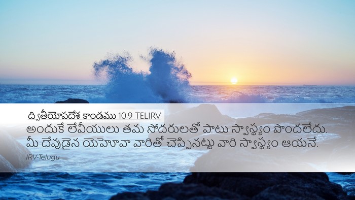 ద్వితీయోపదేశ కాండము 10:9 TELIRV Bible Verse Image